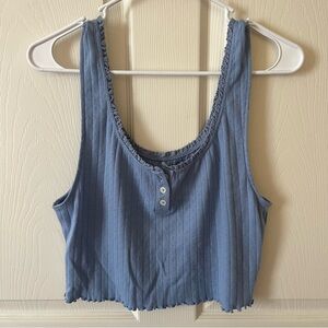 American Eagle blue crop tank